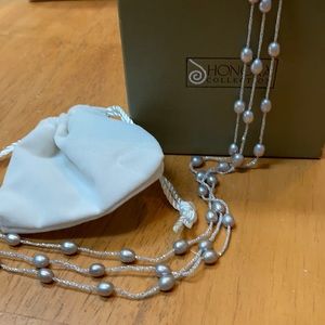 Honora Cultured Freshwater Pearl Tri-Strand Necklace